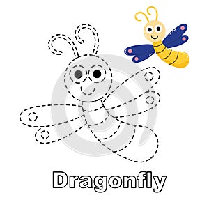 Coloring book Dragonfly