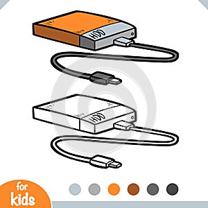 Coloring book, External hard disk drive