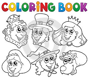 Coloring book fairy tale portraits