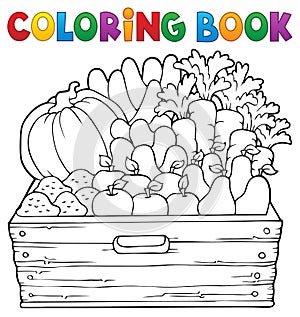 Coloring book farm products theme 1