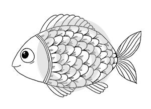 Coloring book with fish