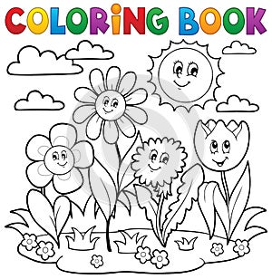 Coloring book with flower theme 7