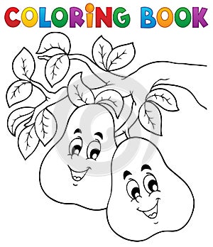Coloring book fruit theme 2