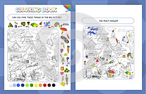 Coloring book game gnome photo