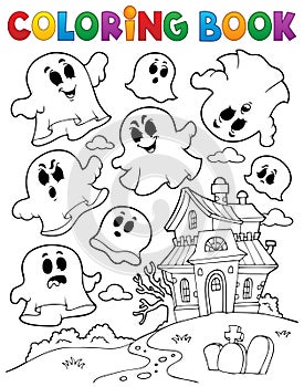 Coloring book ghost theme 2