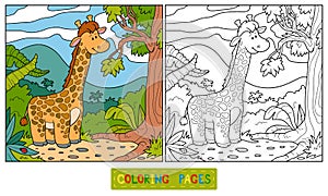 Coloring book (giraffe) photo