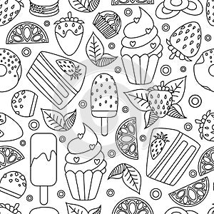 Coloring book hand drawn outline artwork page vector illustration.