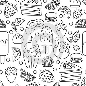 Coloring book hand drawn outline artwork page vector illustration.