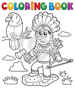 Coloring book Indian theme image 2