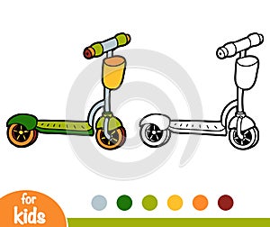 Coloring book, Kick scooter