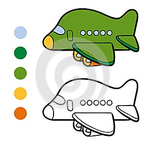 Coloring book for kids, Airplane
