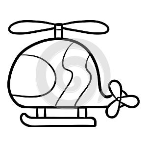 Coloring book for kids, Helicopter