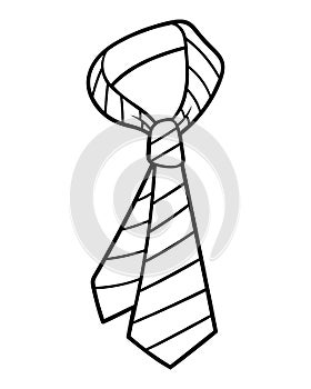 Coloring book for kids, Striped necktie