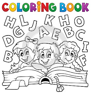 Coloring book kids theme 5