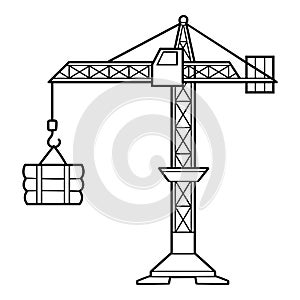Coloring book for kids, Tower crane