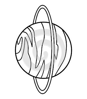 Coloring book for kids, Uranus planet