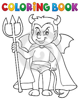 Coloring book little devil