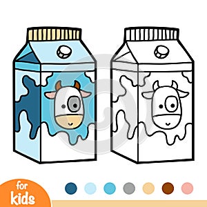 Coloring book, Milk box