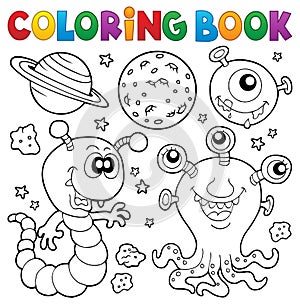 Coloring book monster theme 2