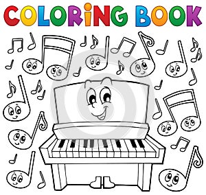 Coloring book music theme image 1