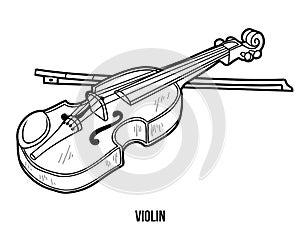 Coloring book: musical instruments (violin)