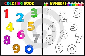 Coloring book numbers