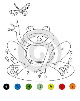 Coloring book with numbers suitable for children.