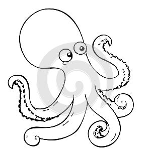 Coloring book - octopus