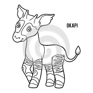 Coloring book, Okapi
