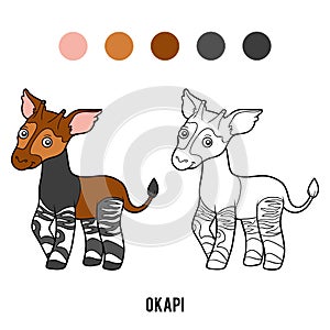 Coloring book, Okapi