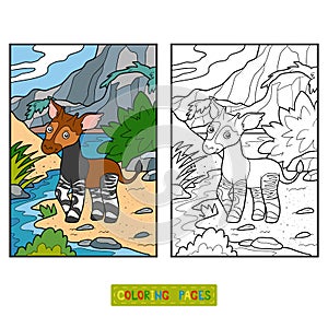 Coloring book, Okapi
