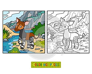 Coloring book, Okapi photo