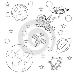 coloring book of outer space