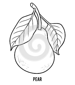 Coloring book, Pear photo