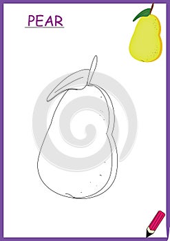 Coloring book-pear