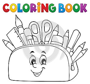 Coloring book pencil case theme 2