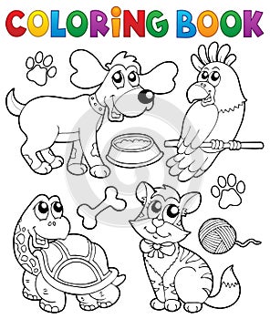 Coloring book with pets 3