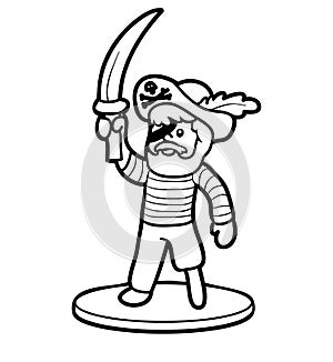 Coloring book, Pirate