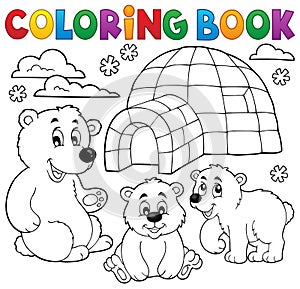 Coloring book with polar theme 1