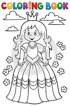 Coloring book princess theme 3