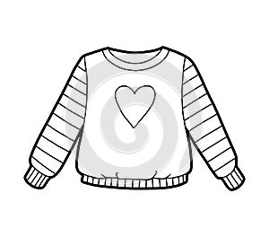 Coloring book, Pullover with a heart