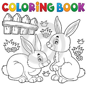 Colorante un libro conejo tema 1 