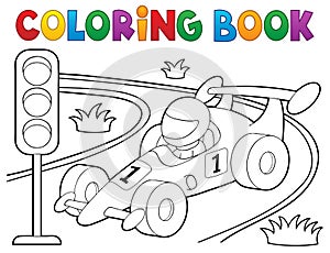 Coloring book racing car theme 1