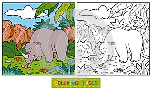 Coloring book (rhino)