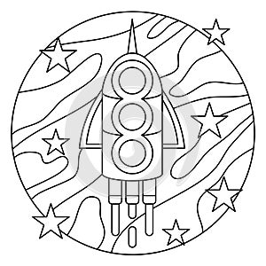 coloring book. rockets. robot