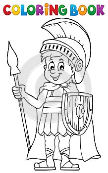 Coloring book Roman soldier