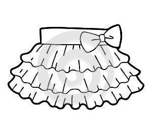 Coloring book, Ruffled skirt