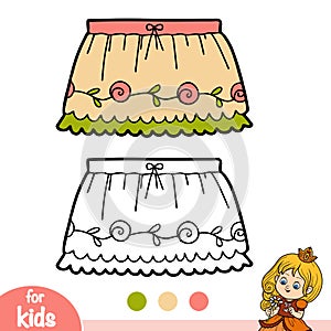 Coloring book, Ruffled skirt