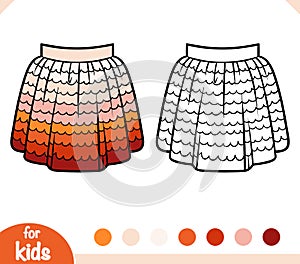 Coloring book, Ruffled skirt