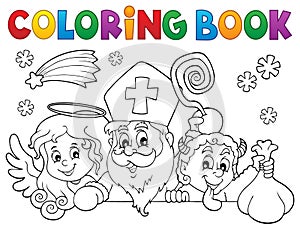 Coloring book Saint Nicholas Day topic 1